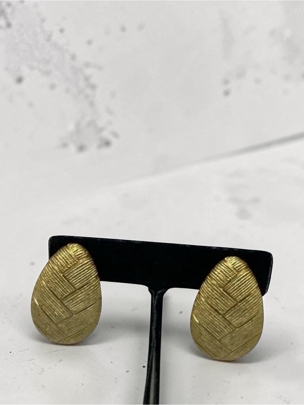 Monet Textured Teardrop Stud Earrings